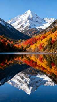 誰懂啊！畢棚溝把秋天和冬天揉在一起了！