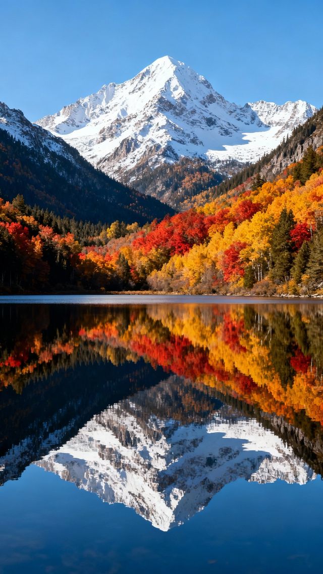 誰懂啊！畢棚溝把秋天和冬天揉在一起了！