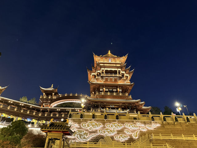 打卡義烏最美夜景雞鳴閣 打卡義烏最美夜景雞鳴閣