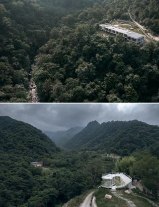 秦嶺の奥深く！この崖の上にある美術館のような民宿は本当に素晴らしい