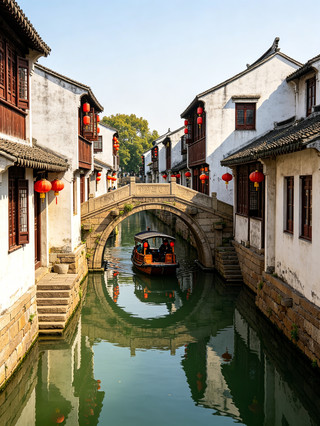 The best Jiangnan water town I've visited in the Jiangsu-Zhejiang-Shanghai region so far