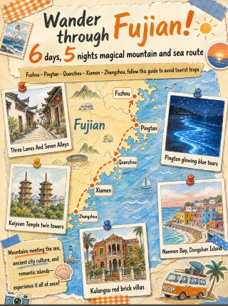 Roam Fujian! A 6-day, 5-night mountain-to-sea itinerary that's foolproof