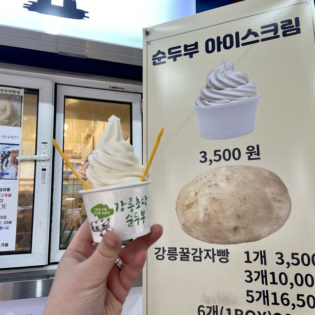 강릉 중앙시장 감자빵 추천 강릉이래요 🥔 🍦