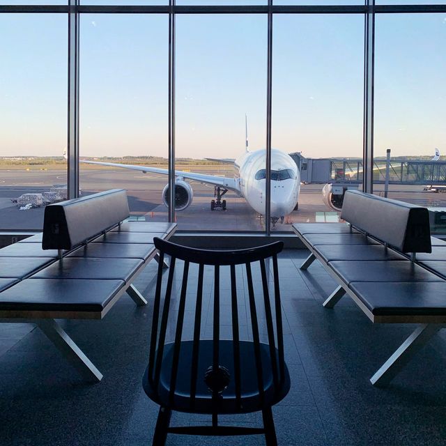Rocking chairs at Helsinki Airport