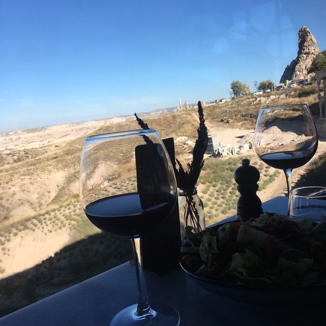 Amazing food and wine with a view