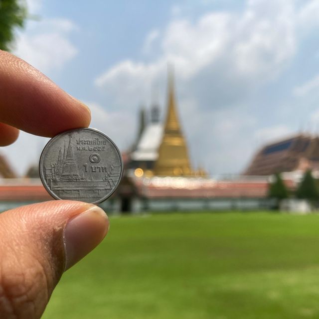 Temple on Thai Coins