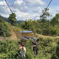 Sky biking in Ranau Rabbit Farm
