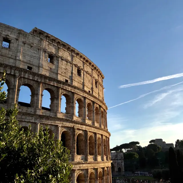 Colosseum and cafe with history 