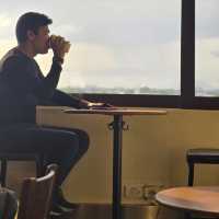 Sipping Aromatic Coffee with a View at Manila Airport
