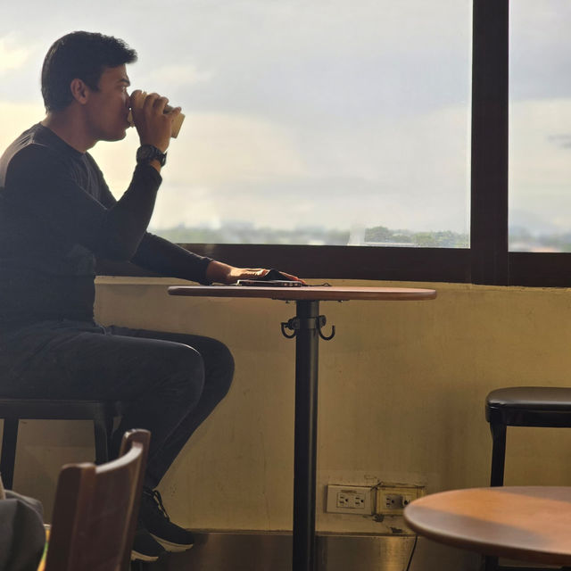 Sipping Aromatic Coffee with a View at Manila Airport