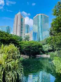 香港観光🇭🇰都会のオアシス🌿 九龍公園🦩✨