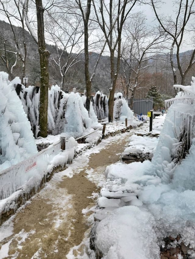 겨울감성 가득한 빙벽이 있는 대전여행지