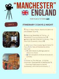 Manchester itinerary for Film-TV Fans 🎬