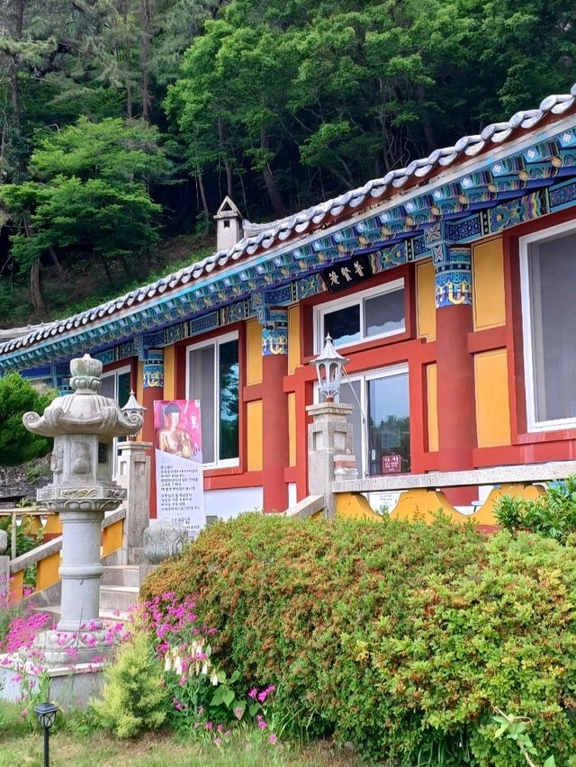 숲길과 바다가 함께하는 금동 약사여래의 고요한 쉼터