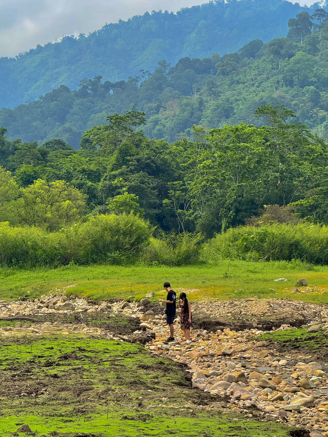 อ่างเก็บน้ำทรายทอง ช่วงฤดูฝน 🏞️🌧️