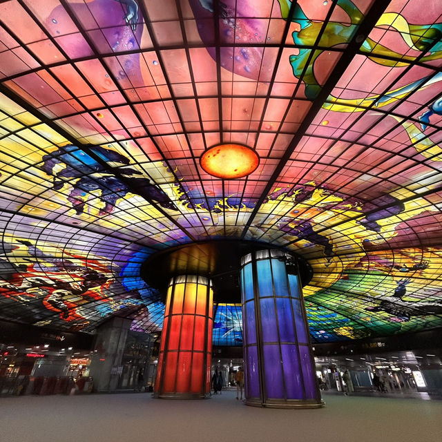 🌈✨ *Dome of Light (光之穹頂): The World’s Largest Glass Mosaic at Formosa Boulevard Station* 🚇🎨