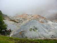 來北海道的登別看火山口
