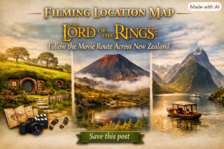 🗺️ FILMING LOCATION MAP — The Lord of the Rings: Follow the Movie Route Across New Zealand 🌿🎬