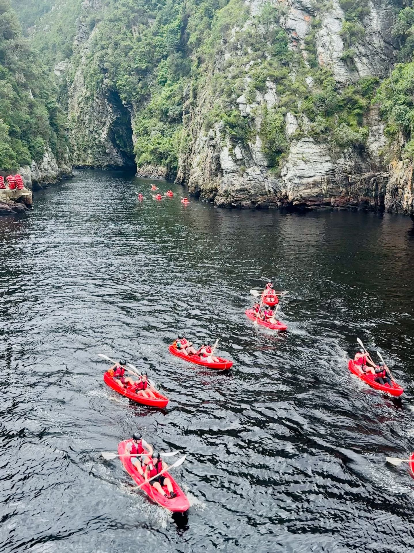 Подвесной мост в устье реки Стормс-Ривер 🌿🌊