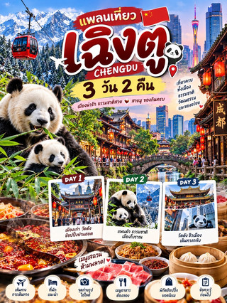 🇨🇳🐼✨ Chengdu 3 hari 2 malam: Jelajahi kota yang menawan ini, lihat panda, nikmati alam, dan santap makanan lezat!