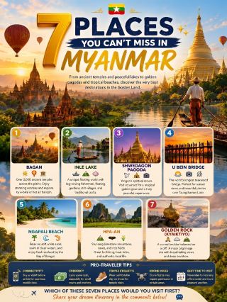 🇲🇲 7 Places You Can't Miss in Myanmar ✨