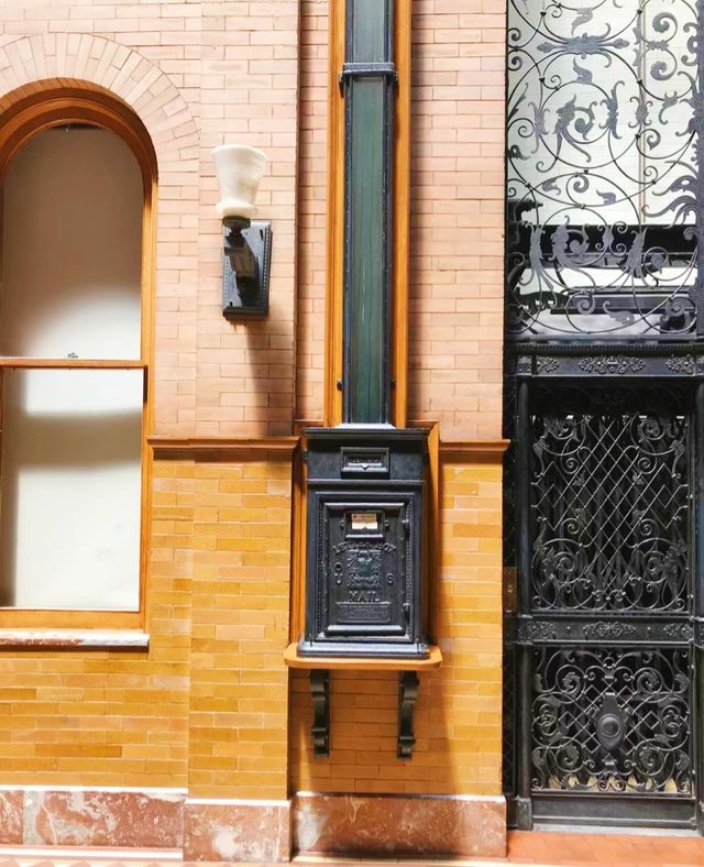 Vintage-style Bradbury Building in Los Angeles.