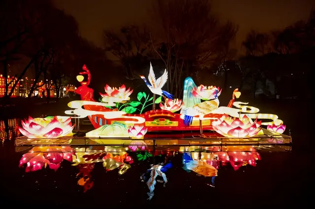 The lanterns and decorations are up for the Chinese New Year, and Furong Garden is the most Chinese