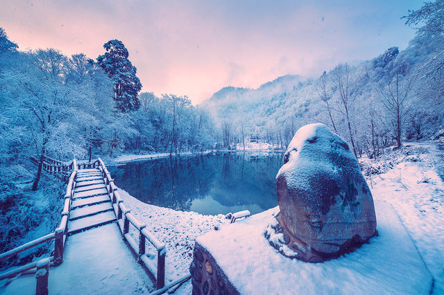 冬天的喇叭河美呆了！誤闖冰雪奇緣！