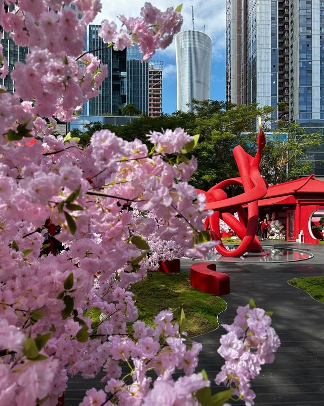 深圳灣萬象城春日櫻花樂園，浪漫到犯規