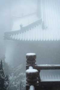 25年第一場春雪，下到了徑山寺