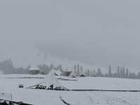 下雪的伊犁那拉提空中草原