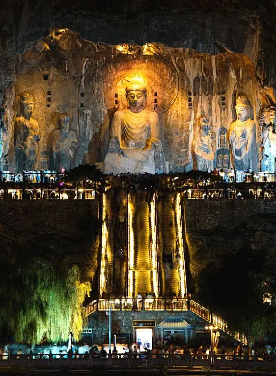 Night tours of Longmen Grottoes in Luoyang are suspended