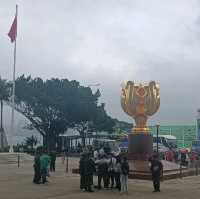 Victoria Harbour in a cloudy day 