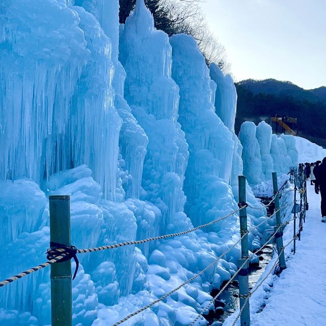 거대한 얼음분수를 볼 수 있는 청양 알프스마을❄️