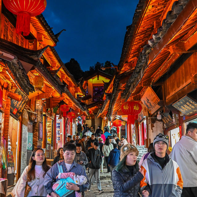 The Night View at Lijiang Old Town