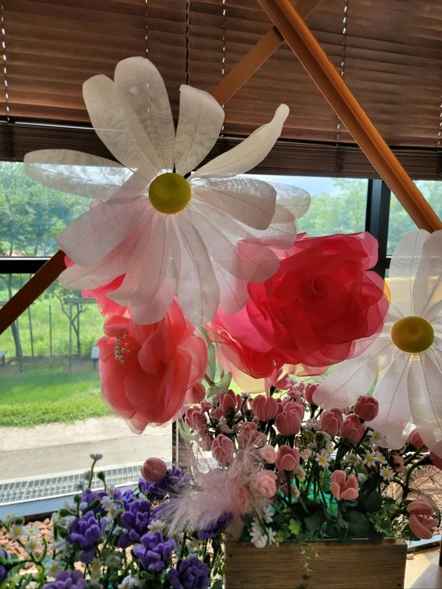 대형곰돌이 포토존이 있는 장성 키즈프랜들리 카페💛