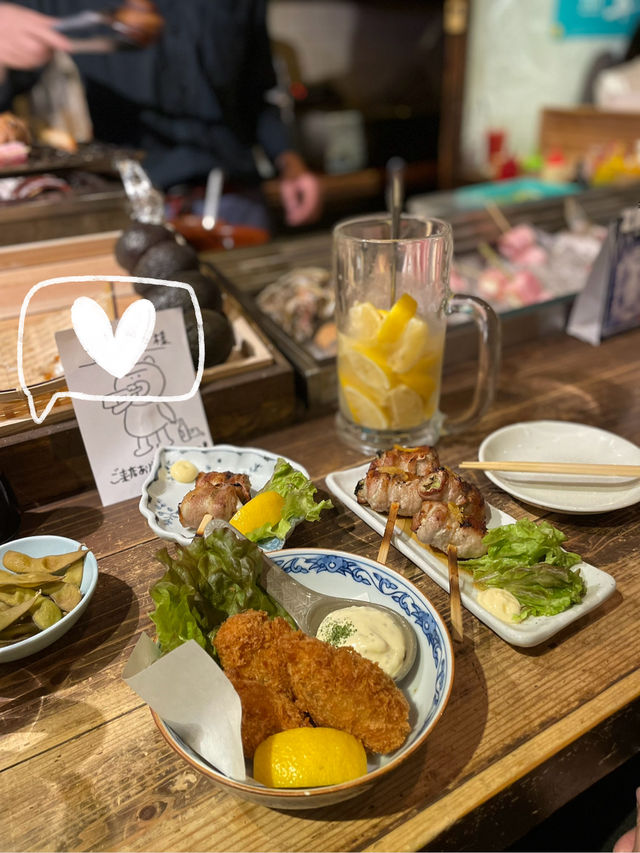 目の前で焼いてくれる✨味も美味しい♡