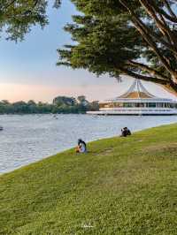 พาไปปั่นเรือเป็ด ชมพระอาทิตย์ตกที่สวนหลวง ร9 🌳