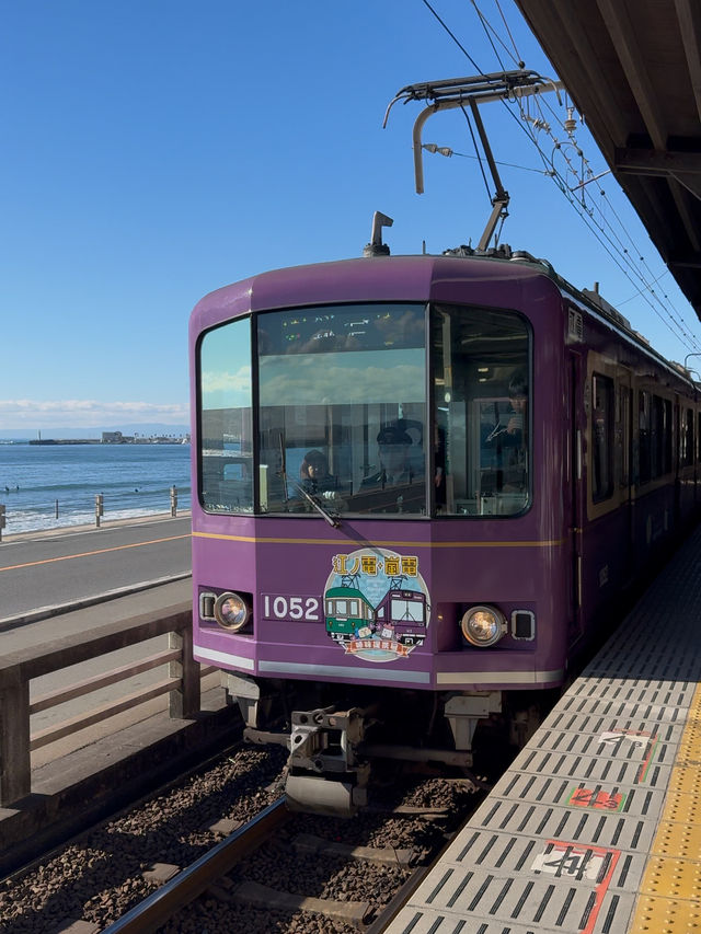 Enoden Train Ride & Train Watching at Kamakura Mae Station