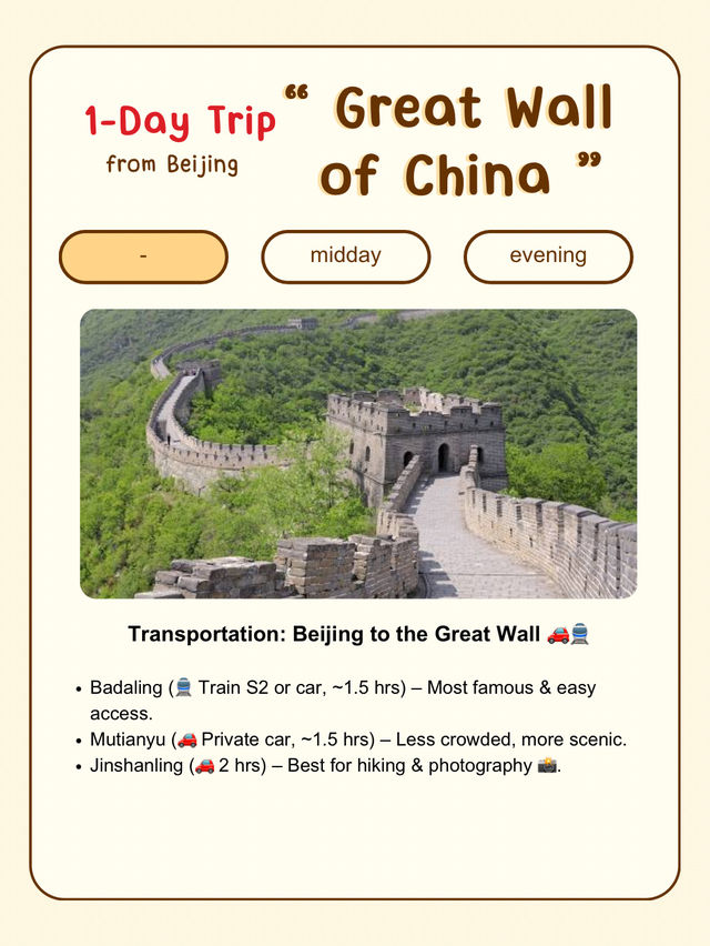 1-Day Great Wall of China from Beijing