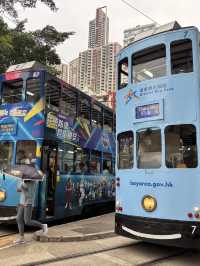 香港島のトラムで市街地観光