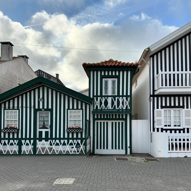 Stripes & Sea Breezes: A Colorful Stroll in Costa Nova