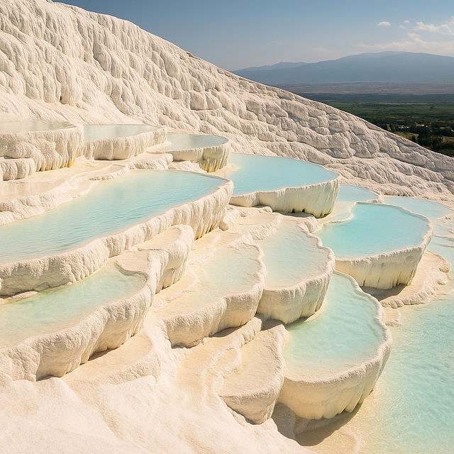 Pamukkale – Turkey’s Cotton Castle of Natural Wonders 🤍💦🇹🇷