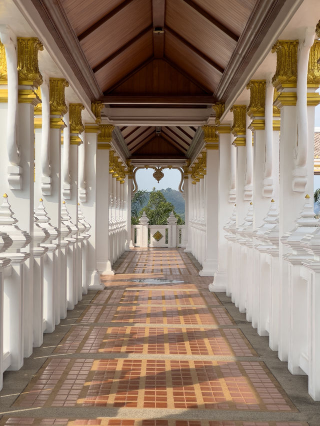 Beauty of white temple in Krabi