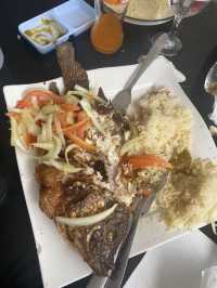 Abidjan Acheke at the airport 