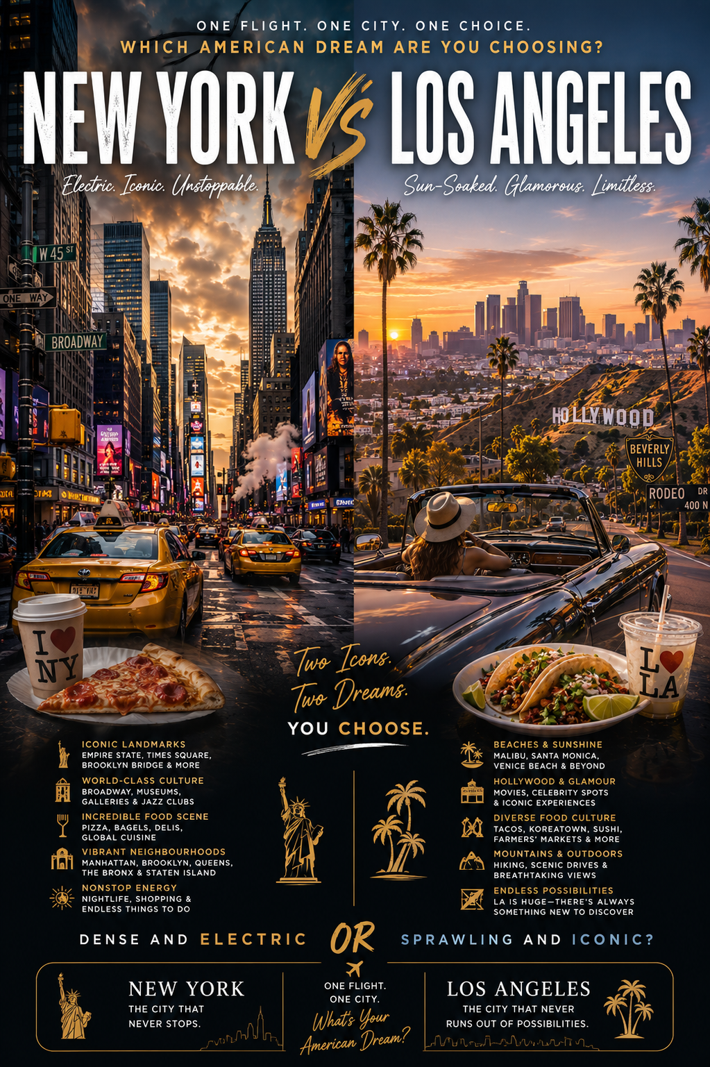 🗽New York or Los Angeles🌴: Which America Would You Choose to Return to?
