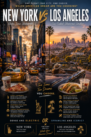 🗽New York or Los Angeles🌴: Which America Would You Choose to Return to?