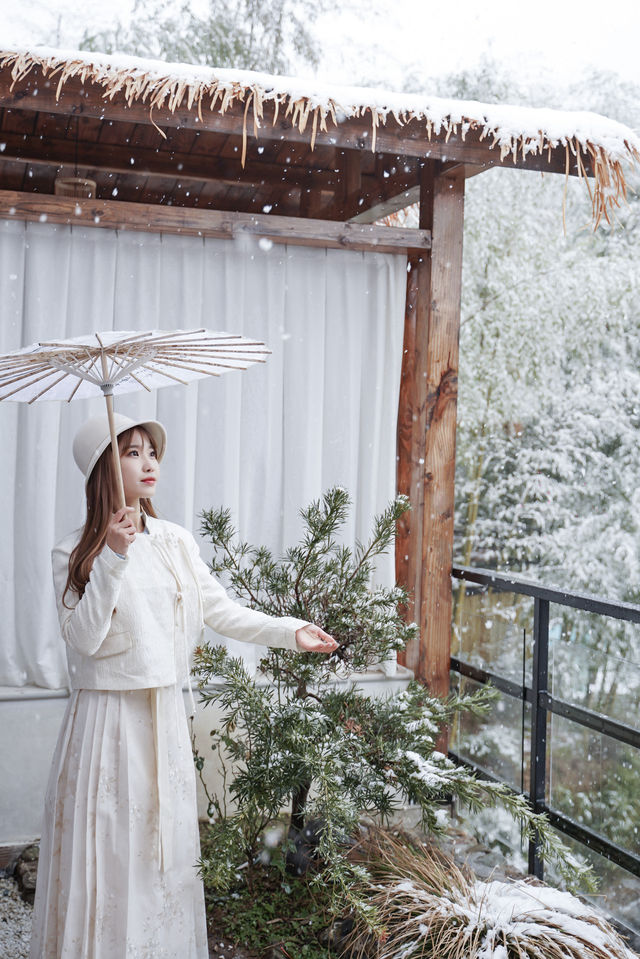 “雪是神的煙火”這裡不是北海道，是安吉！