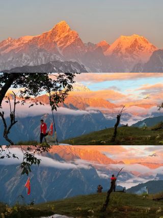 2 Days 1 Night at Longhua Mountain, Encounter the Gongga Sacred Mountain, Sea of Clouds, and Starry River!