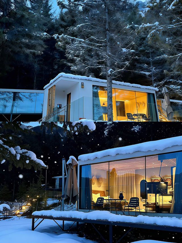 九寨這波真的絕絕子躺進森林雪景小屋